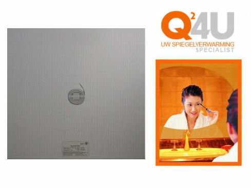 Badezimmerspiegel-Heizung – quadratisch nach Maß, 230 V