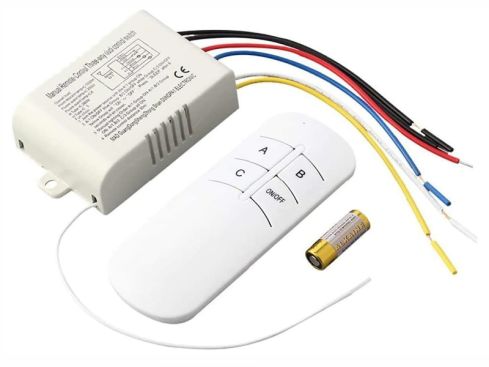 Kabelloser Schalter / Fernbedienung für 3× 230V – Max. 600W