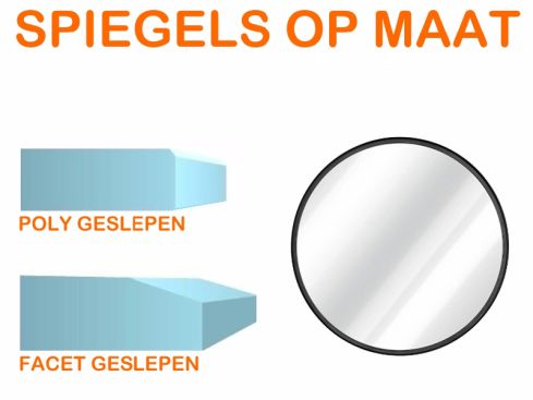 Spiegel op maat 6 mm rond (Poly geslepen)