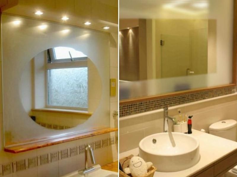 Badezimmer-Spiegelheizung Quadratisch 400 × 400 mm, 40 x 40 cm  12 volt