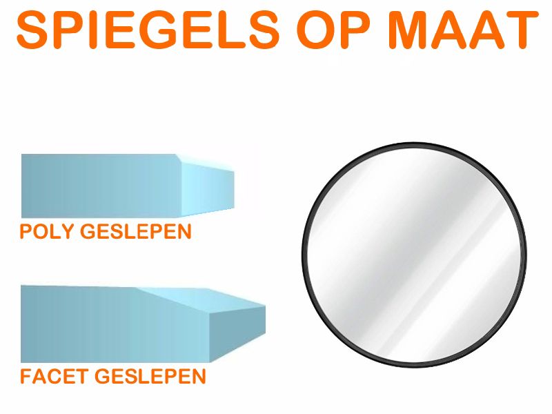 Spiegel op maat 4 mm rond (Poly geslepen) -