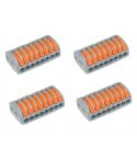 WAGO lasklem 8 draads, voor 230 volt, 4 stuks