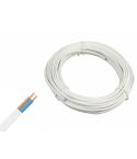 12 / 24 / 230-Volt-Kabel, 2 x 0,75 mm², pro 2 Meter – weiß.